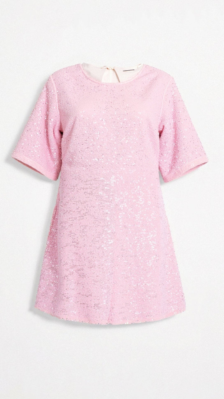 Damen Shift Paillettenkleid | Mini