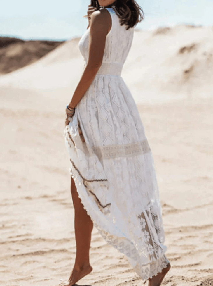 Boho Spitzenkleid Für Damen | Maxi