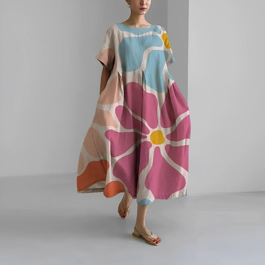 Lockeres Sommerkleid In A Linie Für Damen | Midi