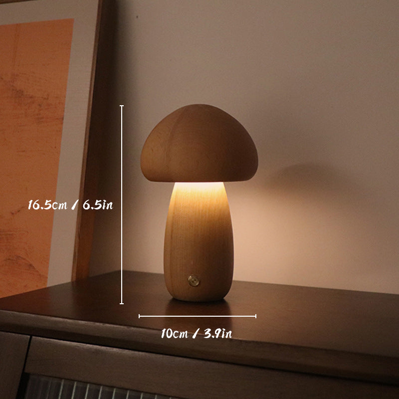 Pilzförmige LED-Lampe WoodGlow – Dekoratives Highlight mit moderner Beleuchtung.