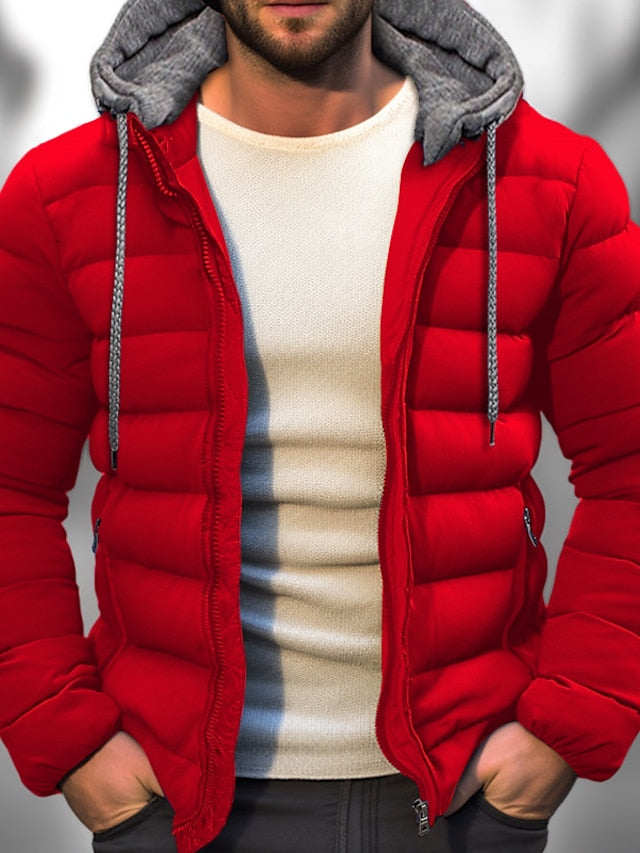 Herren Mit Kapuze Winter Jacke | Reißverschluss