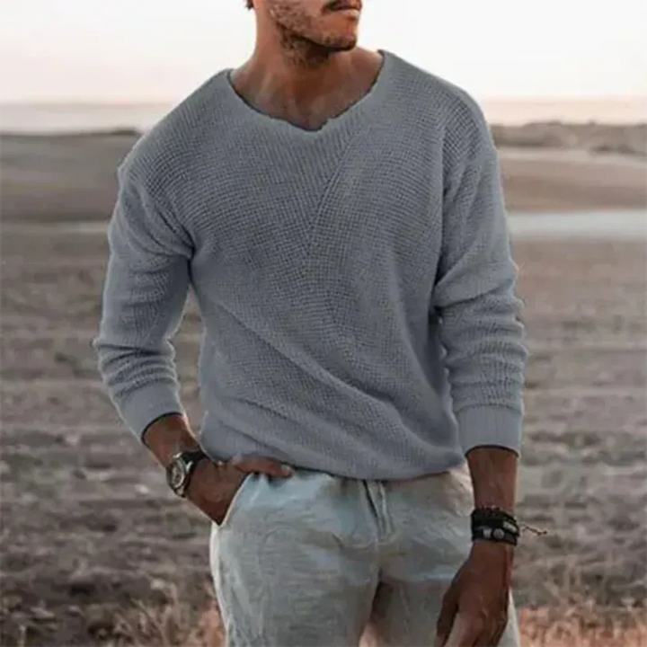 Herren Lässig Strick Pullover | Rundhalsausschnitt