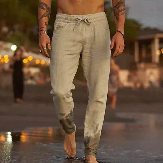 Fabrizio | Herren lässige Sommerhose mit bequemem Schnitt | Beige