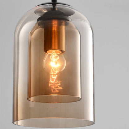 Modernes Glas-Design GlanzZeit Pendelleuchte – dekorative Glas-Pendelleuchte für die Esszimmerbeleuchtung.