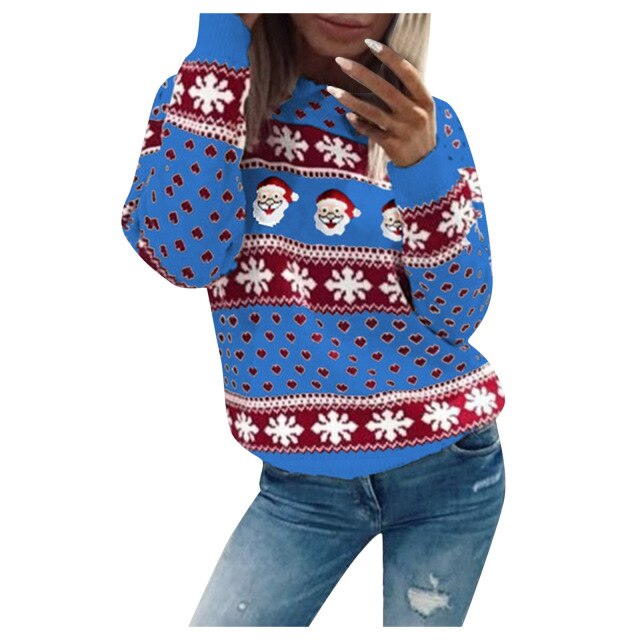 Ugly Xmas Pullover für Damen | Weihnachtsmann