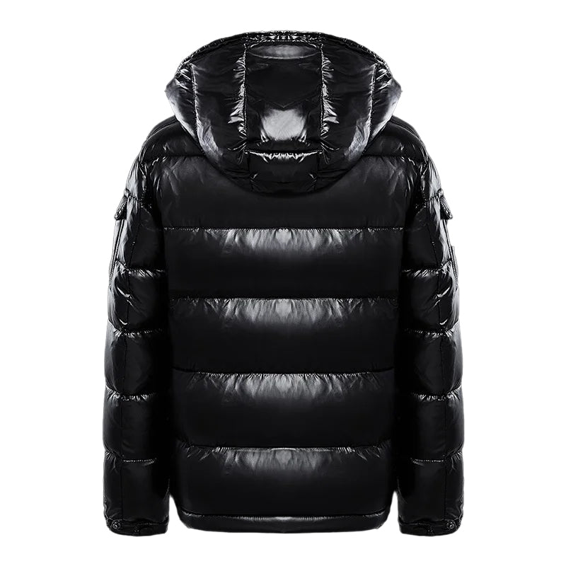 Herren Puffer Kapuze Langarm Jacke | Reißverschluss
