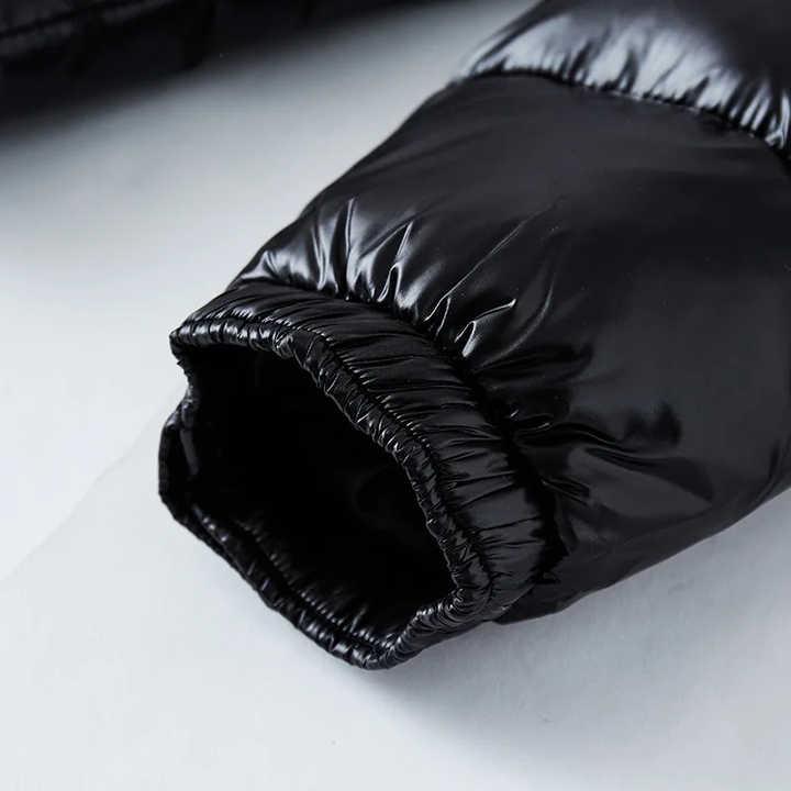 Herren Puffer Kapuze Langarm Jacke | Reißverschluss