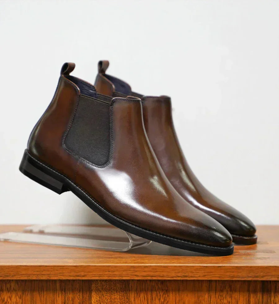 Herren Spitz Stiefel | Polierter Look
