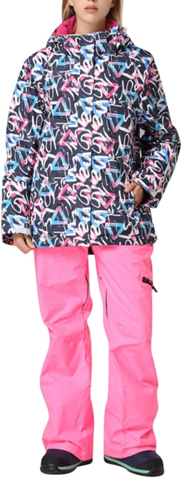 Warme Skijacke Damen | Stilvoller Druck