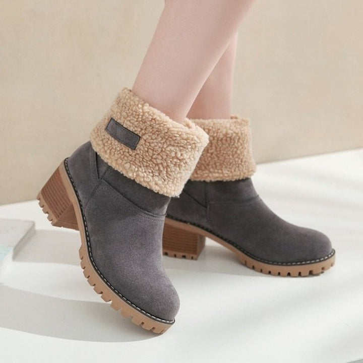 Mittlere Absätze Winterstiefel Damen | Warm