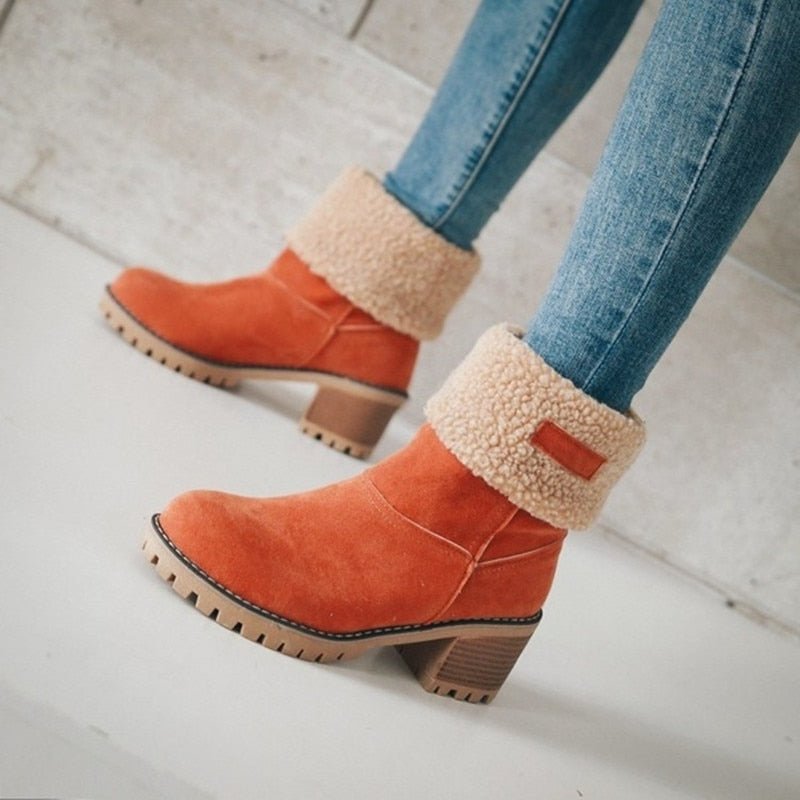 Mittlere Absätze Winterstiefel Damen | Warm