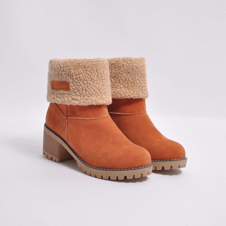 Mittlere Absätze Winterstiefel Damen | Warm