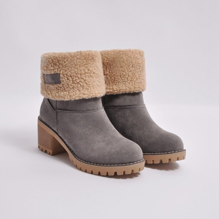 Mittlere Absätze Winterstiefel Damen | Warm