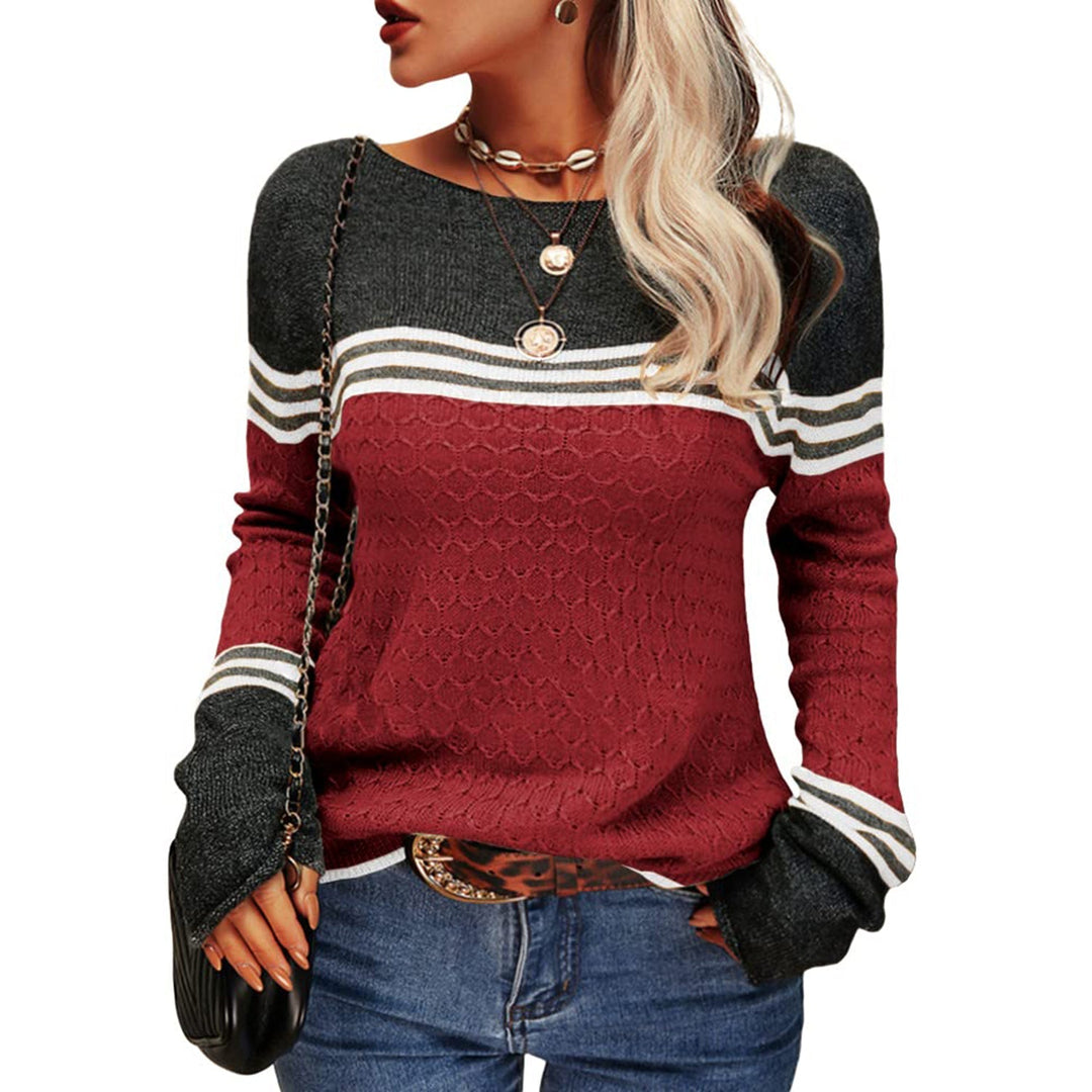 Damen Gestreift Pullover | Warme