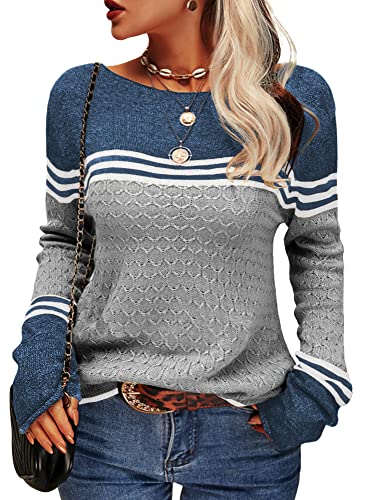Damen Gestreift Pullover | Warme