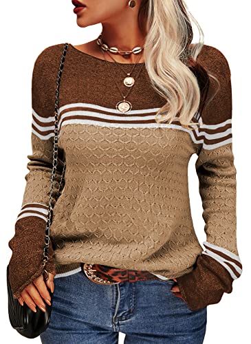 Damen Gestreift Pullover | Warme