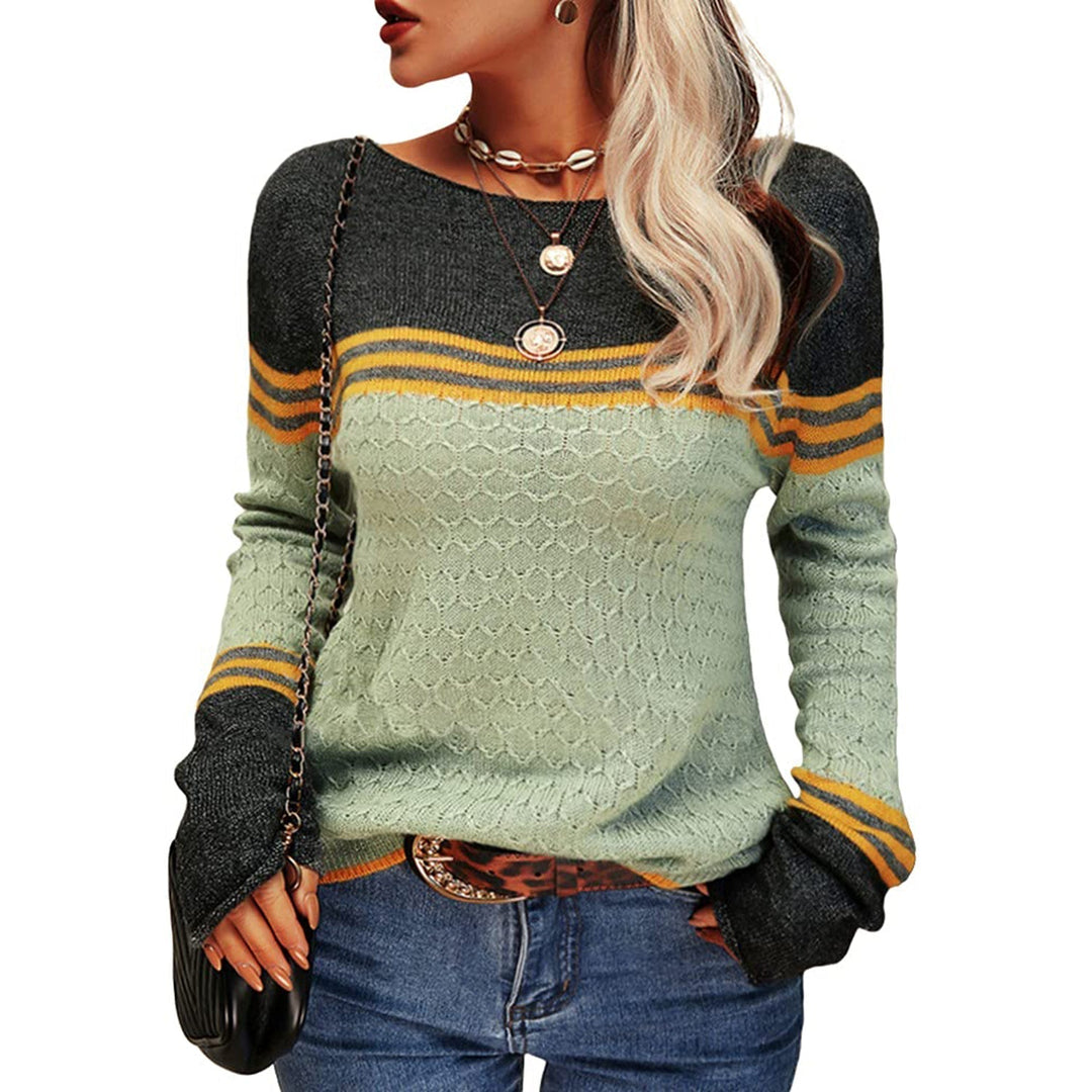 Damen Gestreift Pullover | Warme