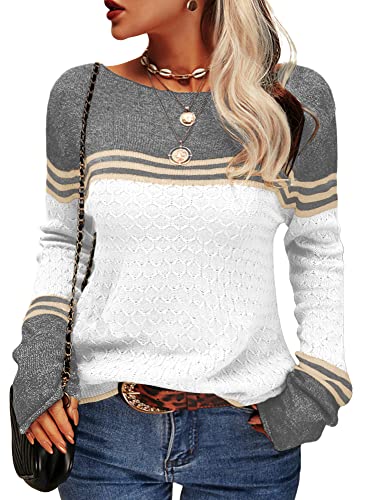 Damen Gestreift Pullover | Warme