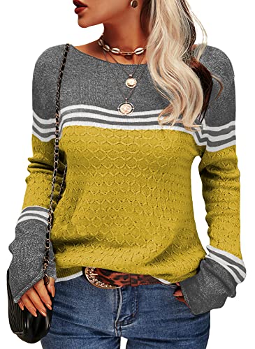 Damen Gestreift Pullover | Warme