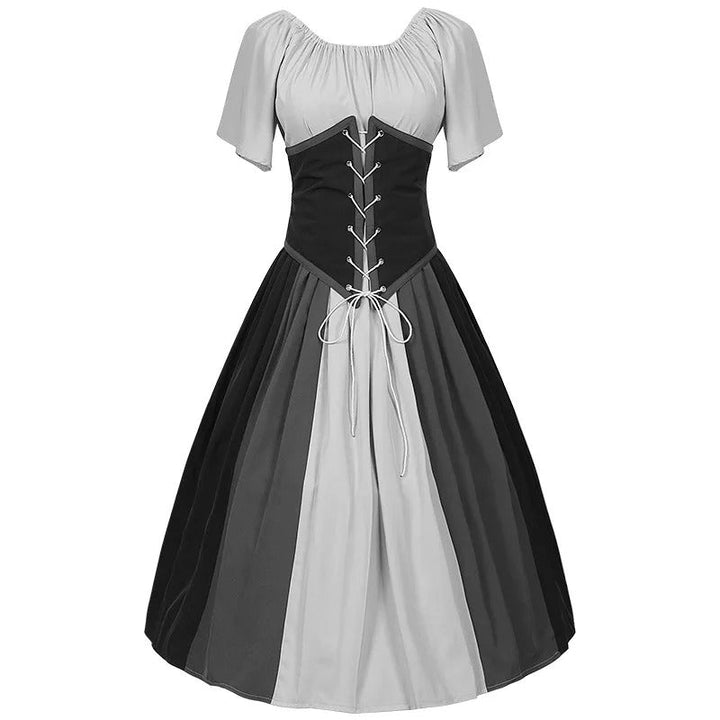Damen Modische Puffärmel Oktoberfest Dirndl Kleid