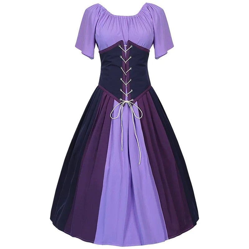 Damen Modische Puffärmel Oktoberfest Dirndl Kleid