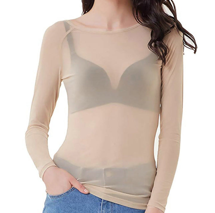 Elegantes transparentes Shirt mit figurbetontem Design.