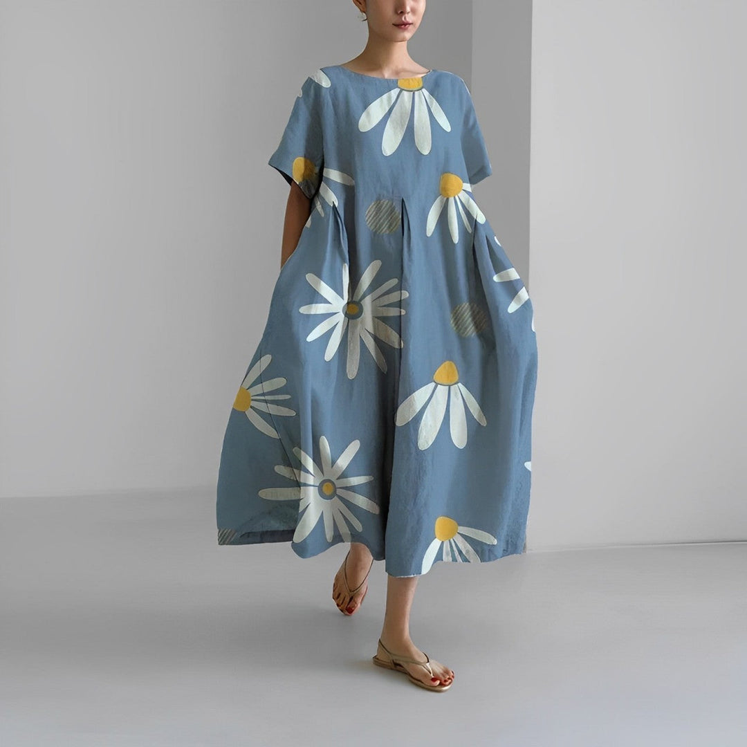 Lockeres Sommerkleid In A Linie Für Damen | Midi